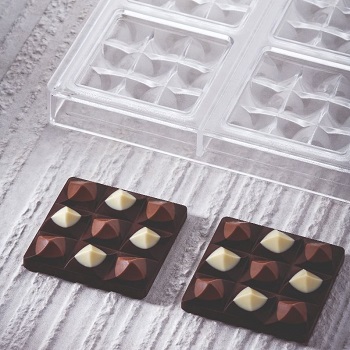 Pavoni PC5029 Polycarbonate Chocolate Bar Mold Hexa by Vincent Vall