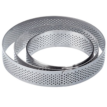 Stainless Mallard Ferrière perforated pie ring 