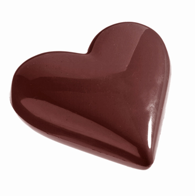 Chocolate World Clear Polycarbonate Chocolate Mold, Caraque Heart  Polycarbonate Chocolate Molds