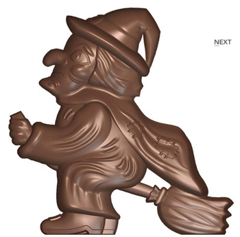 Cabrellon Witch/Broomstick Polycarbonate Chocolate Mould