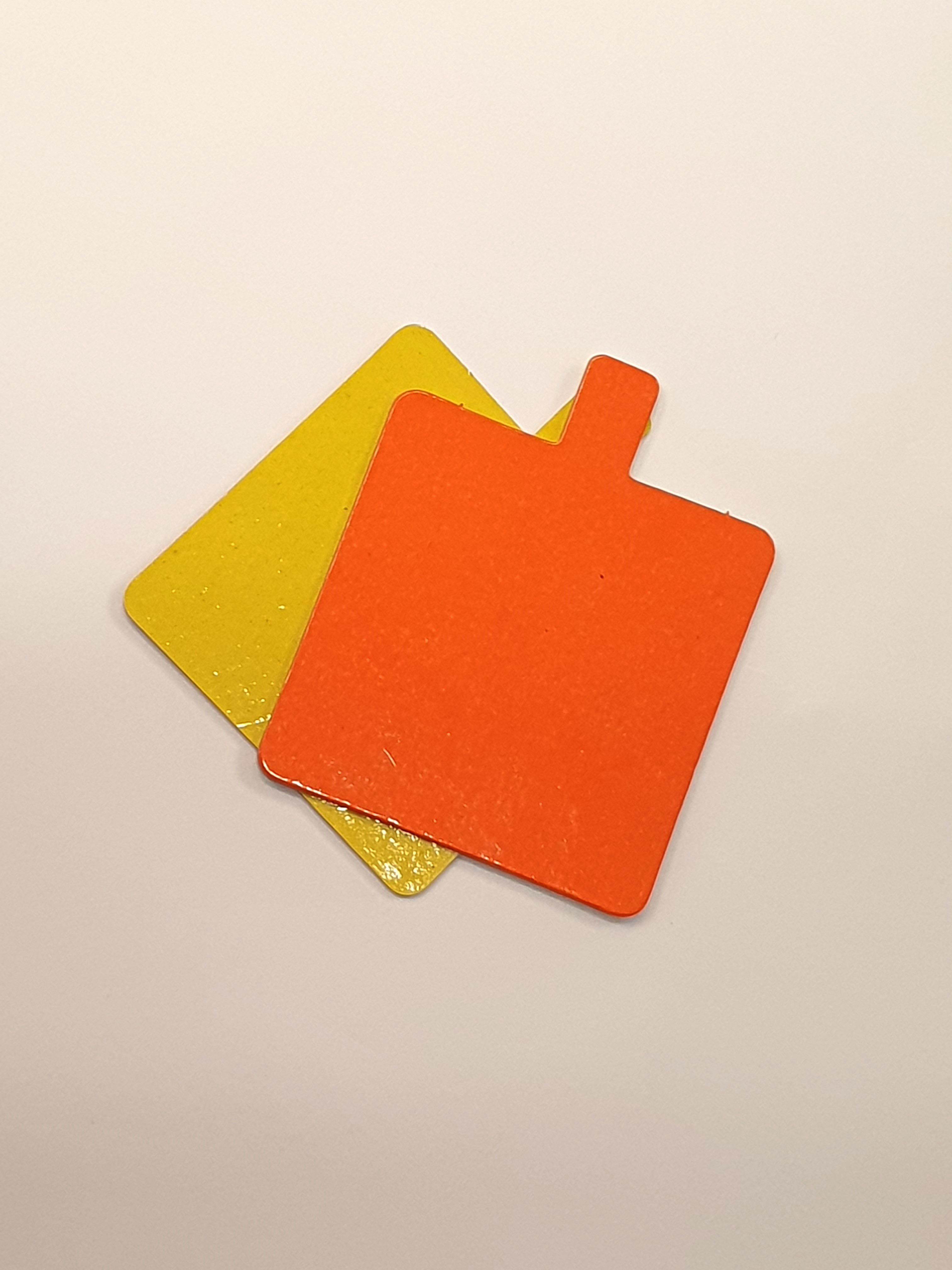 Monoportion Square Cake Bases 8cm x 8cm (orange/yellow)