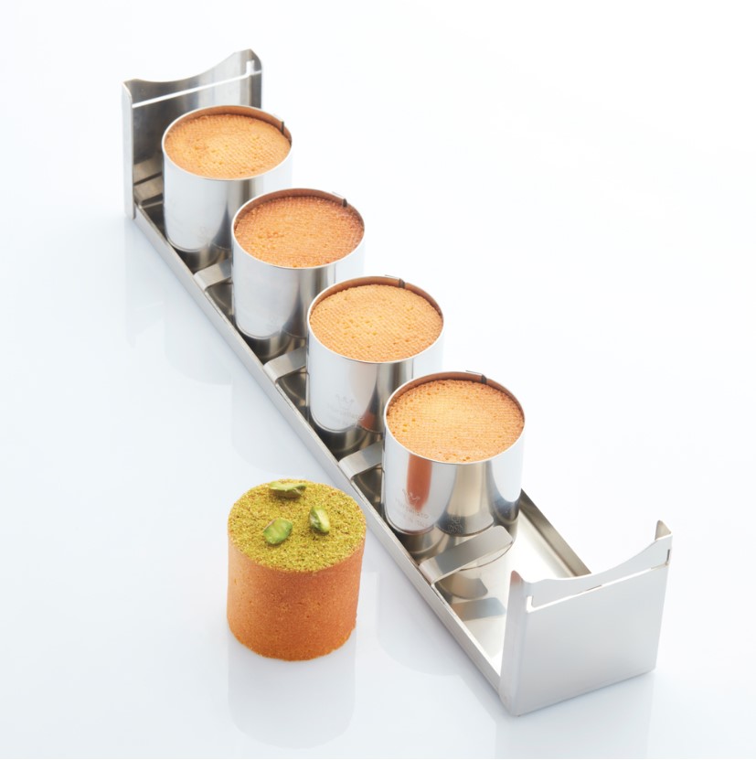 Martellato Mini Cylinder 5 Stainess Steel Travel Cake Mould Set - 5