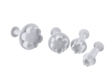 6 Petal Flower Plunger Cutters (set of 4)