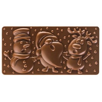 Home Chocolate Factory: Pavoni 100g Xmas Friends Polycarbonate Chocolate  Bar Mould By Fabrizio Fiorani