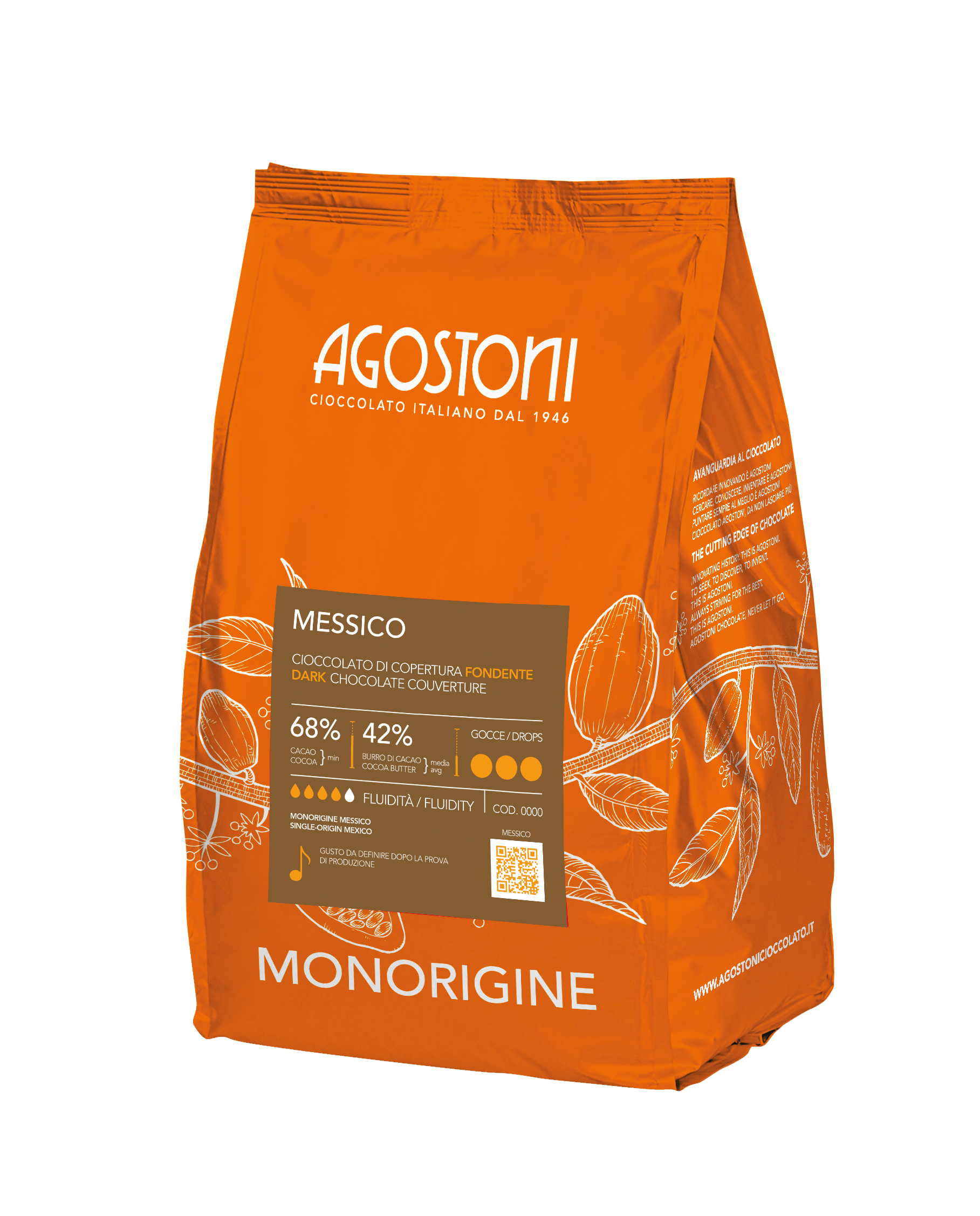 Agostoni Mexico 68% Dark Chocolate Couverture 4kg