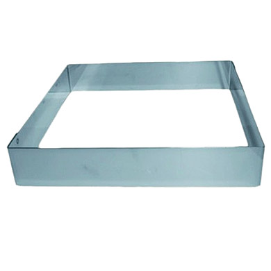 Mallard Ferriere Square Stainless Steel Mousse Frame 16cm x 16cm x 4.5cm high (single)