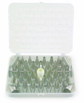 Martellato Stainless Steel Piping Nozzle Box - 52 pieces