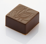 Chocolat Form Cocoa Pod Pattern Square Praline Polycarbonate Chocolate Mould