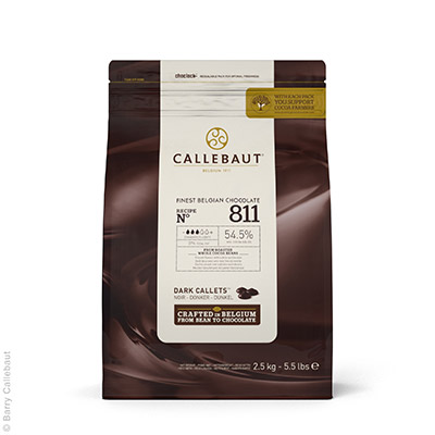 Callebaut 54.5% Dark Chocolate Couverture - 2.5kg Bulk Pack - Callets