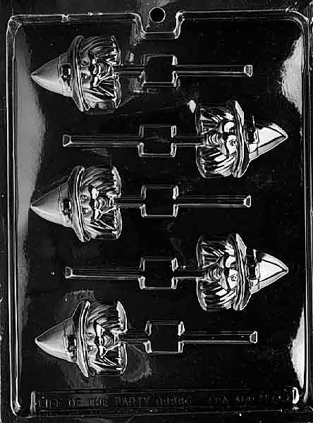 Witch Head Lollipop Chocolate Mould