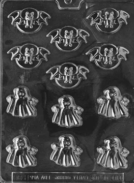 Bats and Ghosts Chocolate Mould