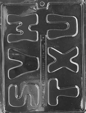 Large Letters S-U Chocolate Mould