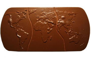Cabrellon 105g World Map Bar Polycarbonate Chocolate Mould