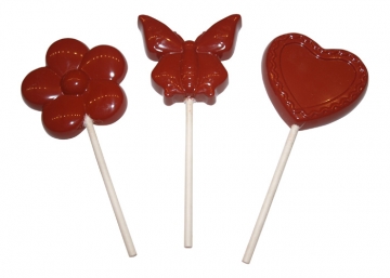 Cabrellon Heart + Butterfly + Flower Lollipops Polycarbonate Chocolate Mould