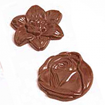 Cabrellon Rose & Daffodil Discs Polycarbonate Chocolate Mould