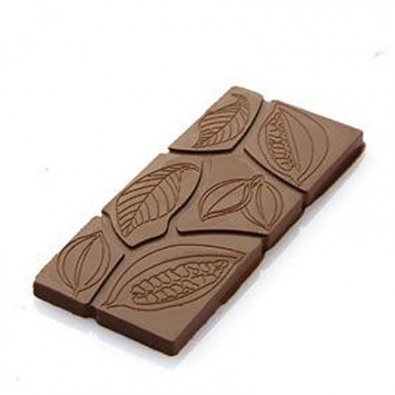 Chocolat Form 30g Cocoa Leaf & Pod Bar Polycarbonate Chocolate Mould