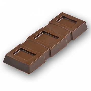 Martellato 32g Three Segment Bar Polycarbonate Chocolate Mould