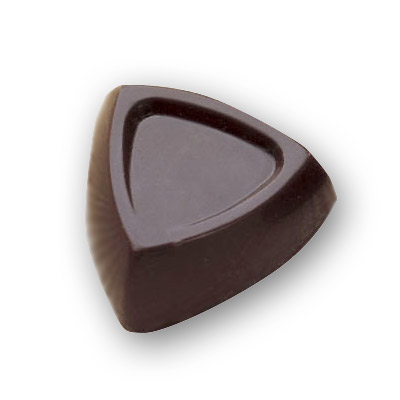 Martellato Triangle Praline with Centre Dish Polycarbonate Chocolate Mould