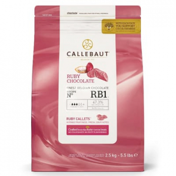 Callebaut Ruby 47.3% Belgian Chocolate - 2.5kg Sack