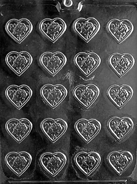 Bite Sized Rose Heart Mint Chocolate Mould