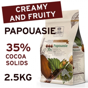 Cacao Barry Papouasie 35% Milk Chocolate Couverture - 2.5kg