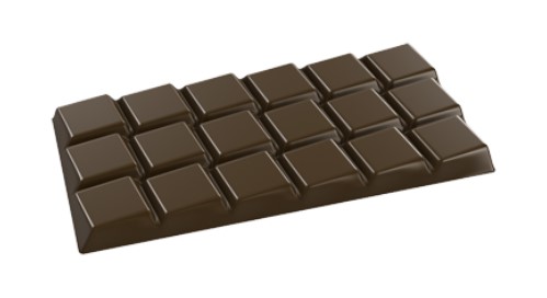 Implast 100g Angled Break Apart Bar Polycarbonate Chocolate Mould