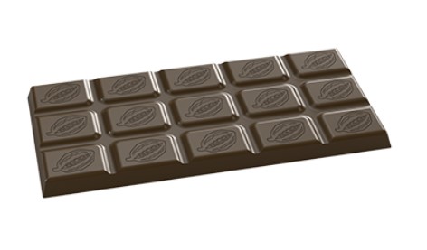 Implast 101g Cocoa Break Apart Bar Polycarbonate Chocolate Mould