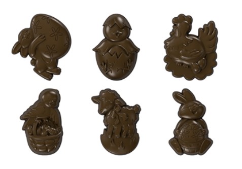 Implast Assorted Easter Figures Polycarbonate Chocolate Mould