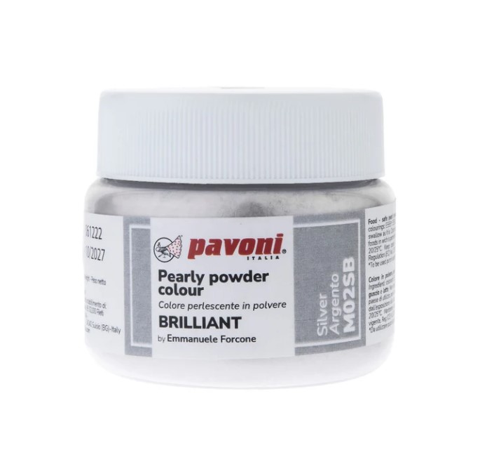 Pavoni Brilliant Metallic Colouring Powder - Silver