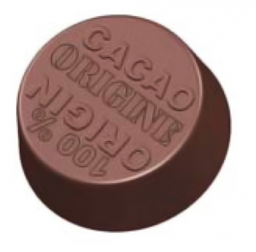 Chocolate World Round Praline 'Origin Cacao' Polycarbonate Chocolate Mould