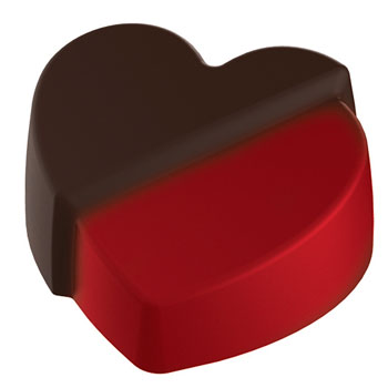 Chocolate World Half Heart Praline Polycarbonate Chocolate Mould