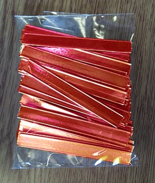 Metallic Red Ties - pack of approx 50