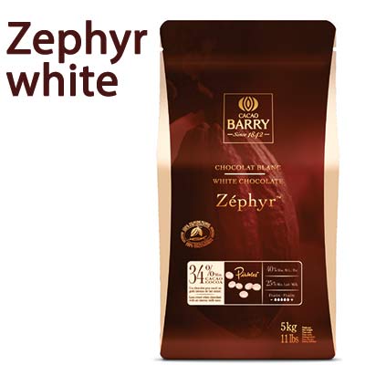 Cacao Barry Zéphyr 34% White Couverture Chocolate Discs